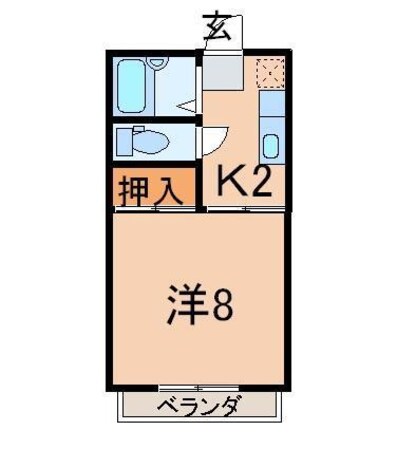 サンハイツ松木下Ｂの物件間取画像